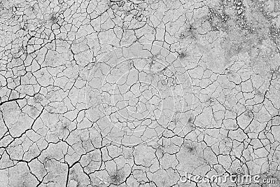 Dry and cracked ground from above Stock Photo