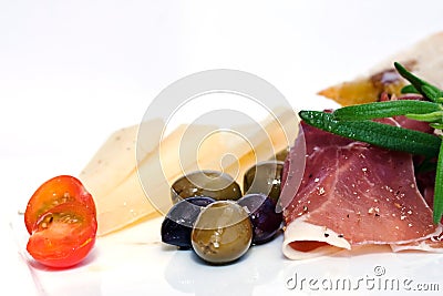 Dry cured ham Stock Photo