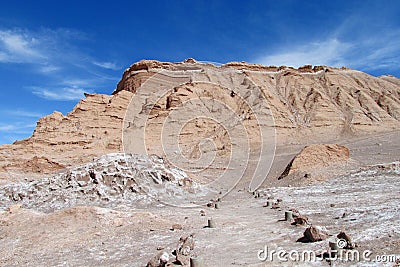 Dry desert hill in San Pedro de Atacama desert Stock Photo