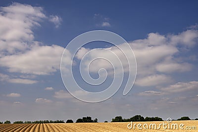 Dry field near Eys Stock Photo