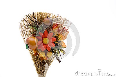 Dry flower with dried fruit Stock Photo