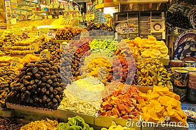Dry fruits sold at the market Editorial Stock Photo