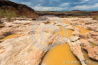 Dry Grand Falls Arizona Stock Photo