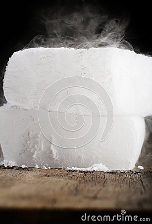 Dry ice Stock Photo