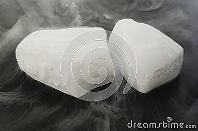 Dry ice Stock Photo