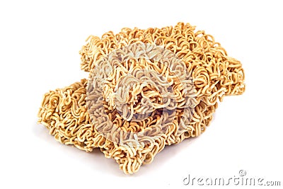Dry instant noodle Stock Photo