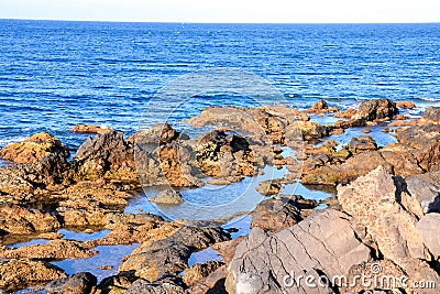 Dry Lava Coast Beach Stock Photo