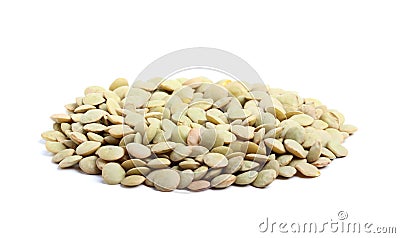 Dry lentil isolated. Stock Photo