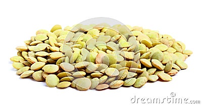 Dry lentil isolated. Stock Photo