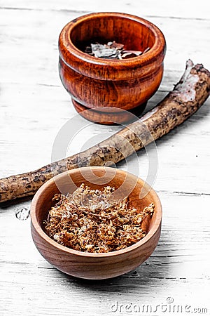 Dry medicinal herb Stock Photo
