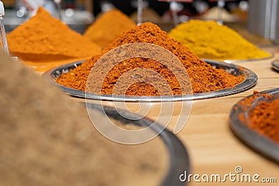 Dry mix for Red Zhug Yemenite Hot Sauce preparation Stock Photo