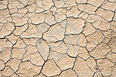 Dry Mud Cracked Desert Ground Background Pattern Stock Photo