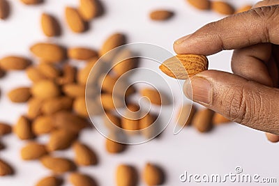 dry nuts almonds Stock Photo