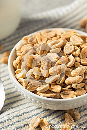 Dry Organic Roasted Peanuts Stock Photo