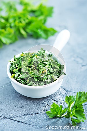 Dry parsley Stock Photo