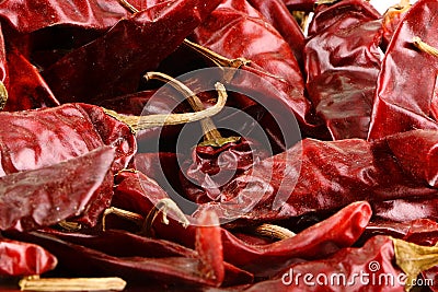 Dry Red Indian Chilli for Spice Stock Photo