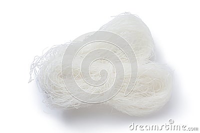 dry rice vermicelli noodles Stock Photo