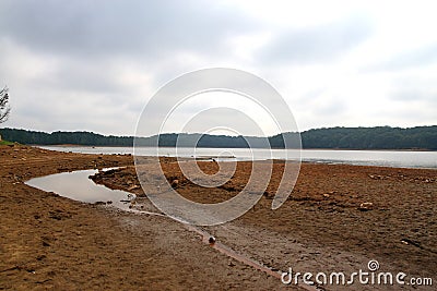 Dry riverbed Stock Photo