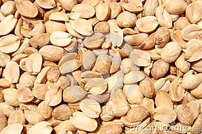 Dry Roasted Peanuts Close-up Stock Photo