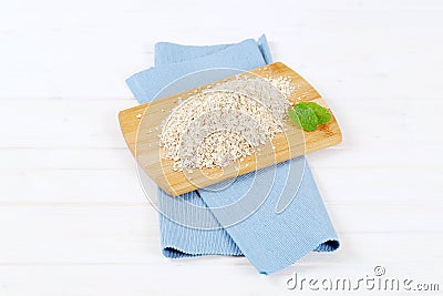 Dry rolled oatmeal Stock Photo