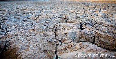 Dry soil texture after waterless Stock Photo