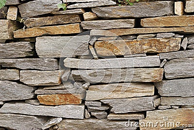 Dry stone wall background Stock Photo