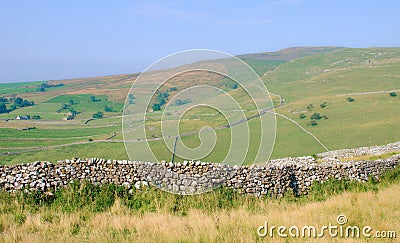 Dry stone wall in north Yorkshire. Stock Photo