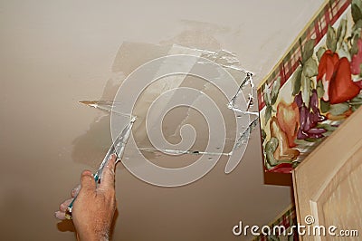 Dry Wall Patch Stock Photo