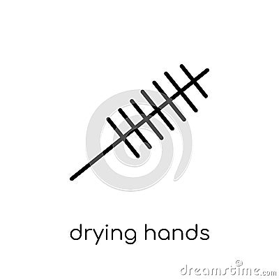 drying hands icon from Hygiene collection. Vector Illustration