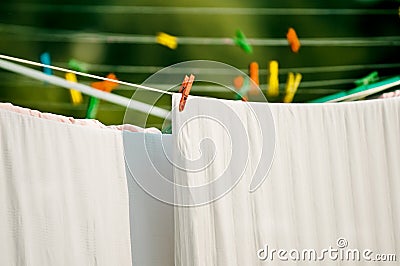 Drying sheets Stock Photo