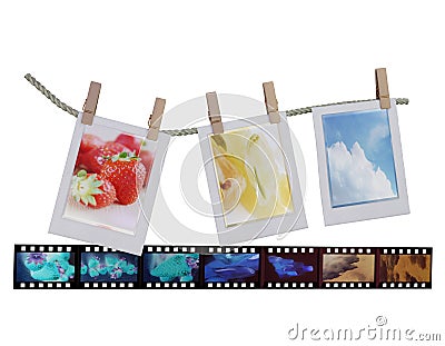 Drying Summer Photos with a Film: Fresh summer elements Stock Photo