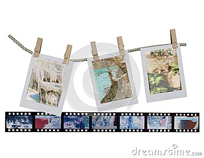 Drying Traveling Photos with a Film: Animals and nature Stock Photo