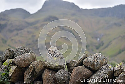 Drystone wall in Great Langdale Stock Photo