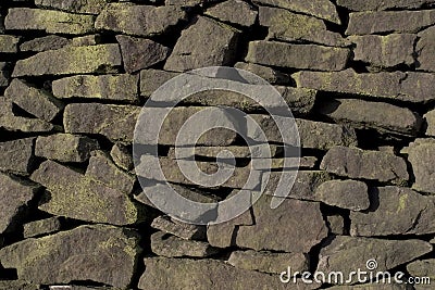 Drystone Wall (Gritstone) Stock Photo
