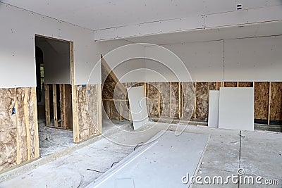 Drywall Installation Stock Photo