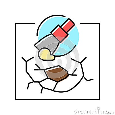 drywall repair color icon vector illustration Vector Illustration