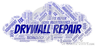 Drywall Repair word cloud Stock Photo