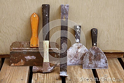 Drywall Tools Stock Photo