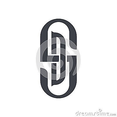 DS logo initial SD letter graphic concept vector icon template Vector Illustration