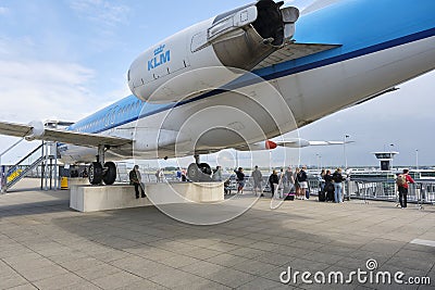 The Panorama Terrace at Schiphol Airport Editorial Stock Photo