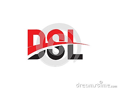 DSL Letter Initial Logo Design Vector Illustration Vector Illustration