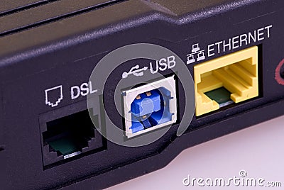 DSL Modem Detail Stock Photo