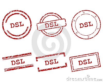 Dsl stamps Vector Illustration