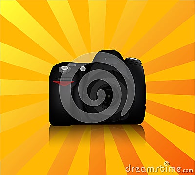 DSLR Camera Vector Illustration