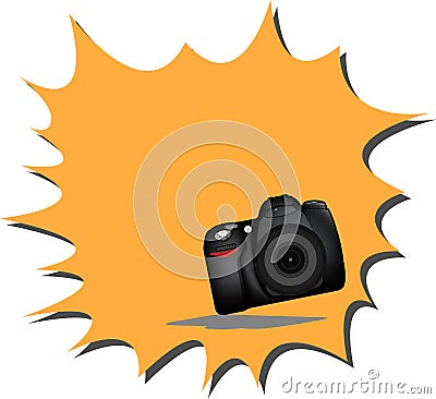 DSLR Camera Vector Illustration