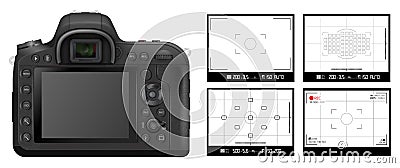 DSLR camera Viewfinder Vector Illustration