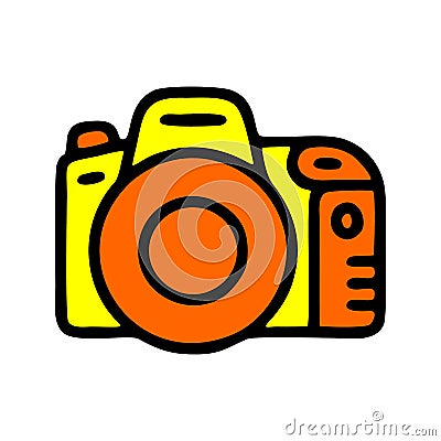 Dslr camera icon isolated on white background from internet of things collection Vector Illustration
