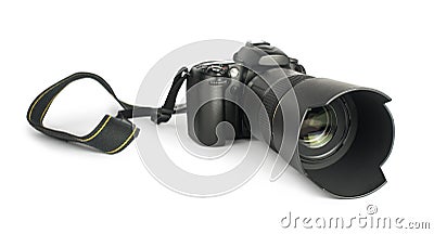 DSLR camera white Stock Photo