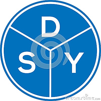 DSY letter logo design on white background. DSY creative circle letter logo concept. DSY letter design Vector Illustration