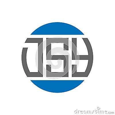 DSY letter logo design on white background. DSY creative initials circle logo concept. Vector Illustration